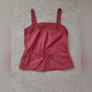 Elle Rust Camisole with Lace Detail